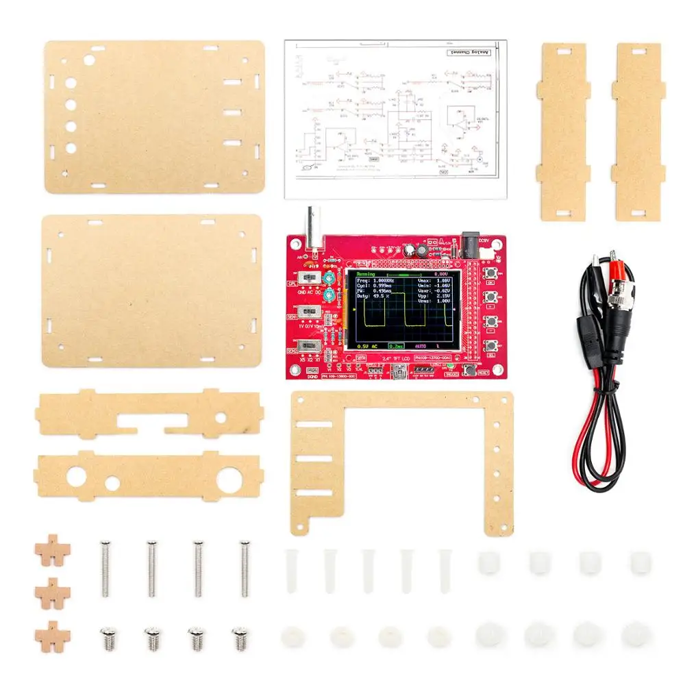 DSO FNIRSI-138 2," цифровой осциллограф TFT Набор DIY 200 кГц тестер 1Msps полоса пропускания зонд Электронный производственный набор - Цвет: Черный