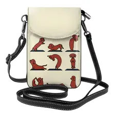 

Dachshund Yoga Shoulder Bag Dog Pet Gifts Stylish Women Bags Leather Streetwear Female Purse