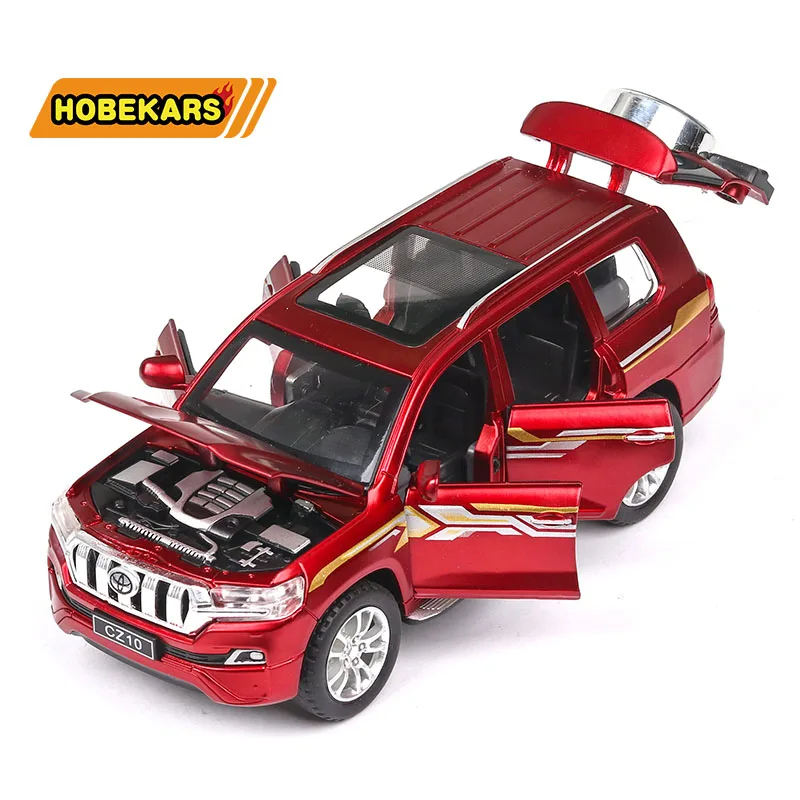 Модель 1/32, модель автомобиля из металлического сплава с подшипником Prado, Игрушечная модель автомобиля, игрушки для детей, подарки для детей