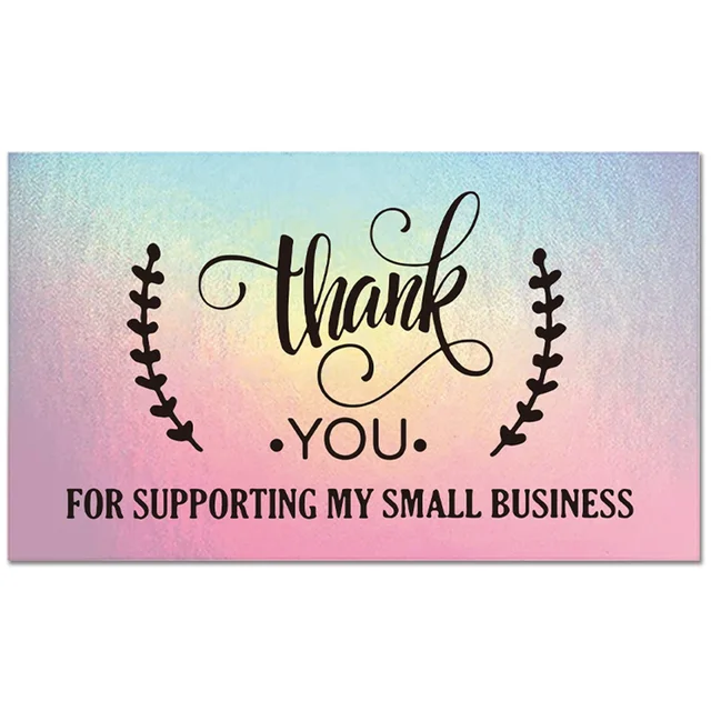 50Pcs Thank You for Your Order Business Cards Greeting for Party Shopping Purchase Cards Appreciation Card for Small Business Style 18