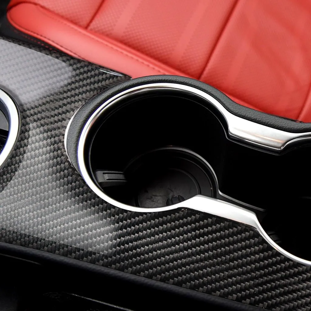 Car Car-bon Fiber Interior Dash Cover Interior Trim Stickers For Ford Mustang Mustang