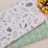 DIY Sewing Quilting Fat Quarters Material Tecido For Baby&Child Dress Textiles Leaf Animal Twill Cotton Fabric,Patchwork Cloth