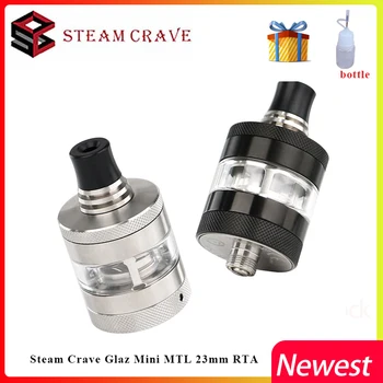 

Original Steam Crave Glaz Mini MTL RTA 23mm &5ml/2ml capacity vape atomizer RTA top filling MTL Tank Fit 510 E Cigarette box mod