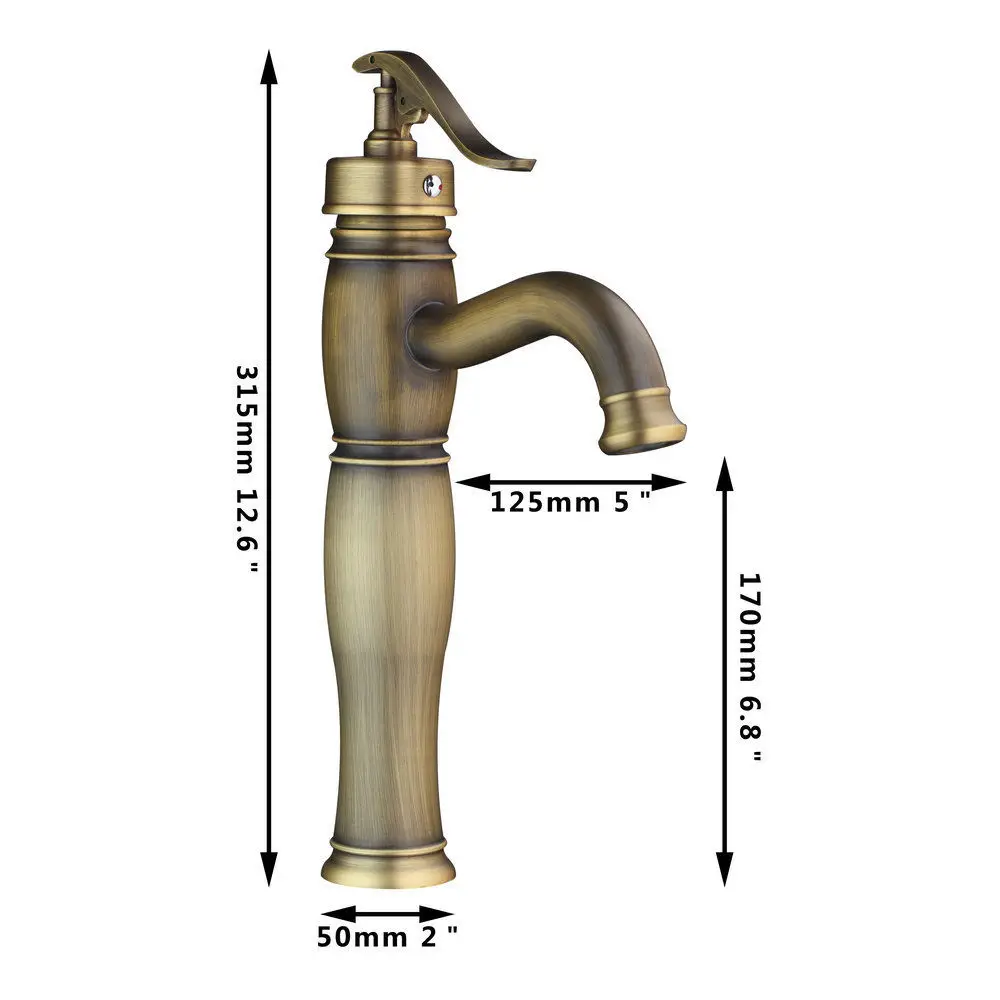 Torayvino кран для ванной комнаты, кран для раковины из античной латуни, кран для раковины torneira de lavabo, смеситель для ванной комнаты из латуни - Цвет: 97160