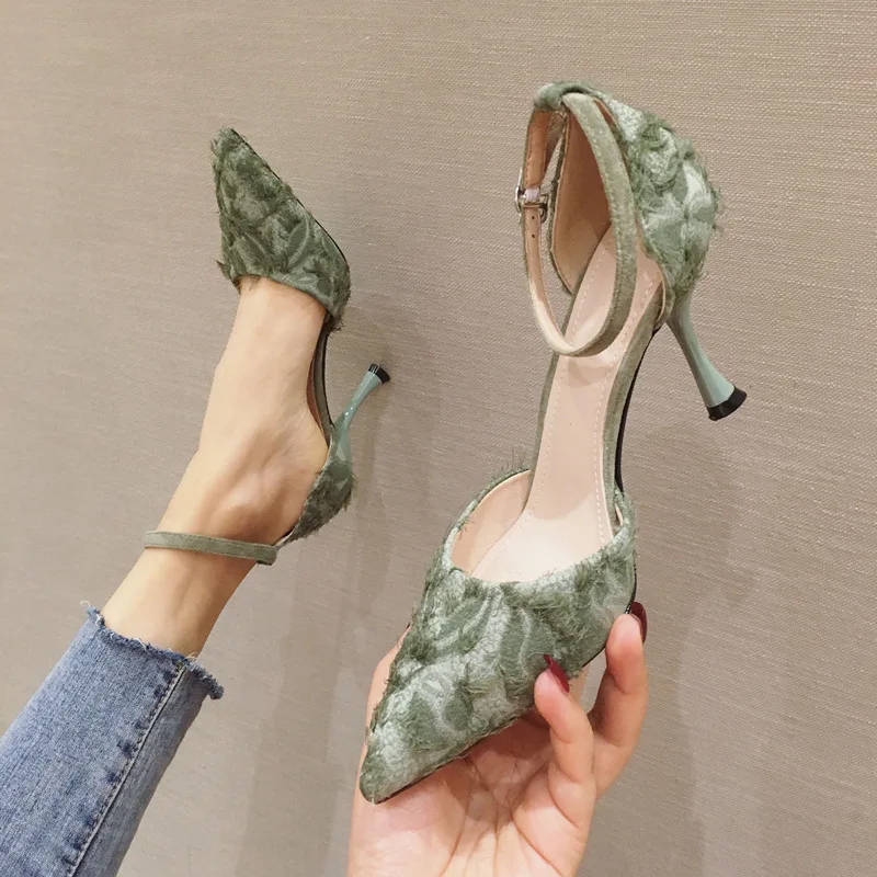 

Women Shoes Summer Spring New Fashion 8cm High Heels Pointed Toe Wine-glass Heels Sweet Casual LadyParty Female Pumps Shoes