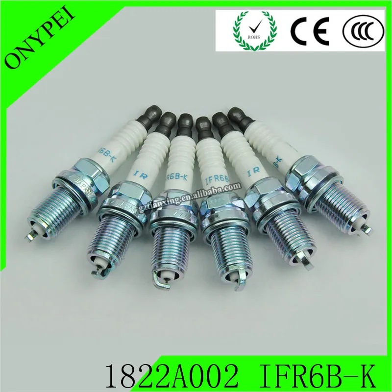 6 шт 1822A002 IFR6B K иридиевая Свеча зажигания для 06 12 Mitsubishi Eclipse Galant 3.8L 1822 A002 IFR6BK 4867|Свечи