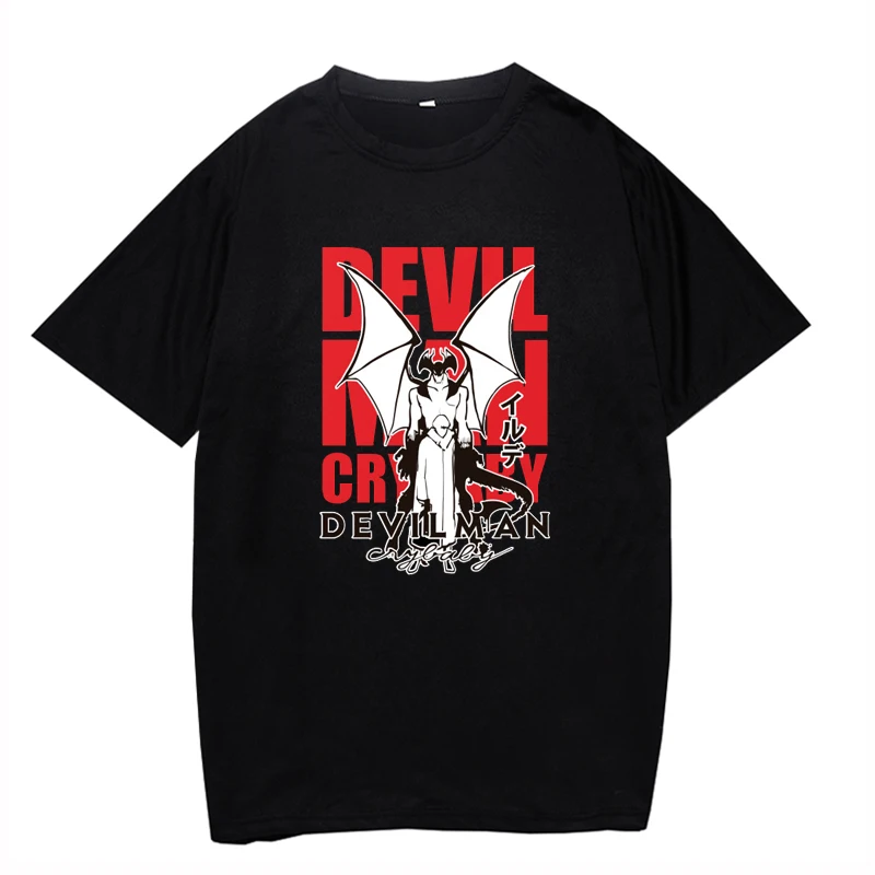 

Футболка женская оверсайз в стиле японского аниме с изображением девилмана и крибби, Повседневная Уличная одежда в стиле Харадзюку, топ для девушек, на лето