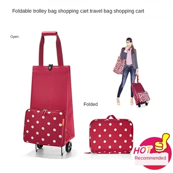

B-LIFE Shopping Grocery Foldable Bag Cart with Wheels Foldable Shopping Bags Large Capacity Produce Bags for Grocery Shopping
