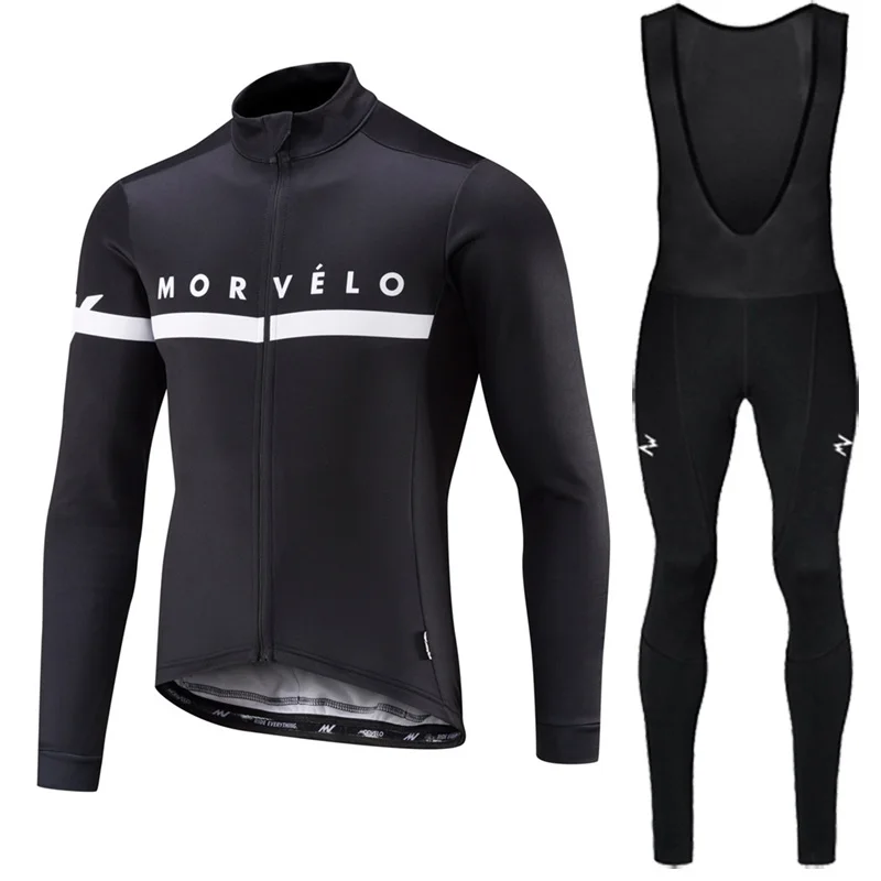 winter set 8 Pro Team Maillot Ciclismo invierno, одежда для велоспорта с длинным рукавом, зимний комплект, теплый флисовый велокостюм, длинный зимний комплект - Цвет: winter set 8