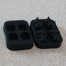 Силиконовый Череп льда лоток четыре силиконовая форма для льда «Сетка пресс-форм в виде черепа