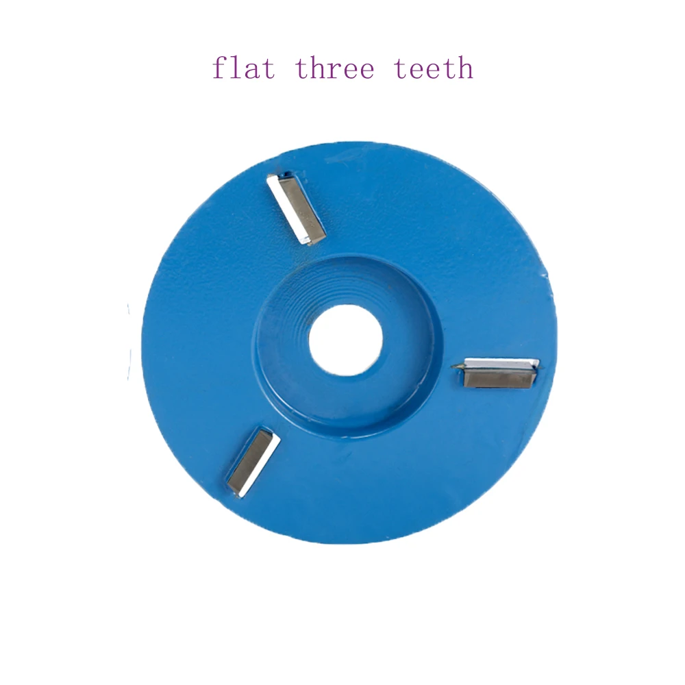 flat three teeth Для полировки 3/6 зубьев мощный резьба по дереву дисковый инструмент фреза 90 мм диаметр 16 мм отверстие угловая шлифовальная машина - Цвет: flat three teeth
