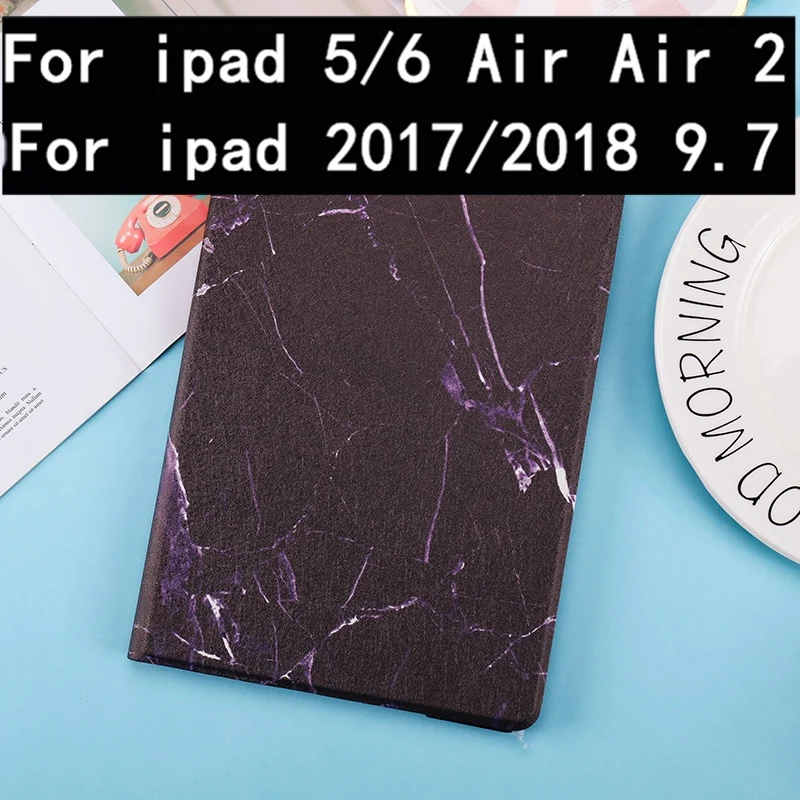 Для iPad 9,7 5th 6th чехол, мраморный узор защитный чехол для iPad 5/6 Air 2 3 iPad Mini на возраст 1, 2, 3, 4, 5, iPad 2/3/4 pro 10,5 - Цвет: 5689 AS picture