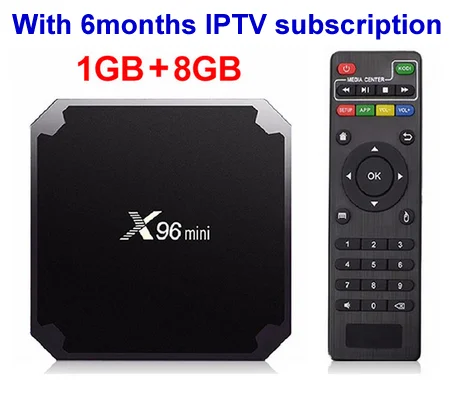 1G BOX 6months IPTV X96 Мини Android 7,1 IPTV Box четырехъядерный с IPTV, голландские, французские, арабские IPTV Smarters - Цвет: 1G BOX 6months IPTV