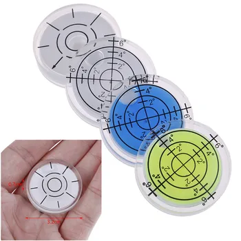 

1Pc 32*7mm Spirit Bubble Degree Mark Surface Level Round Circular Measuring Meter