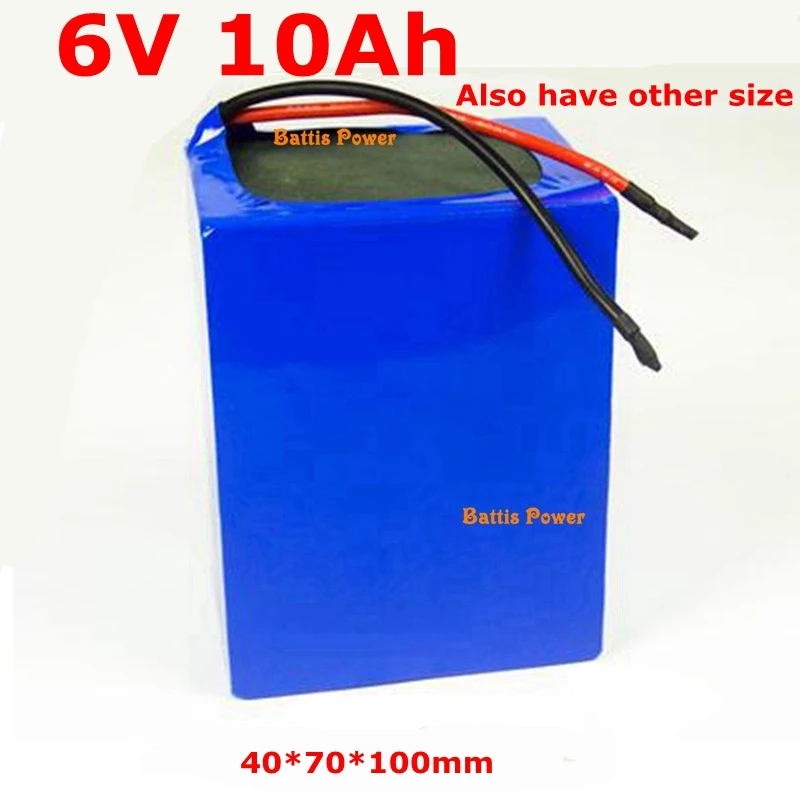 10AH Lifepo4 6V bateria 6V 6,4 V 10 ah литиевая батарея для 610 612 игрушечного автомобиля детский Радиоуправляемый электрический автомобиль гусеничный водяной насос светодиодный фонарь