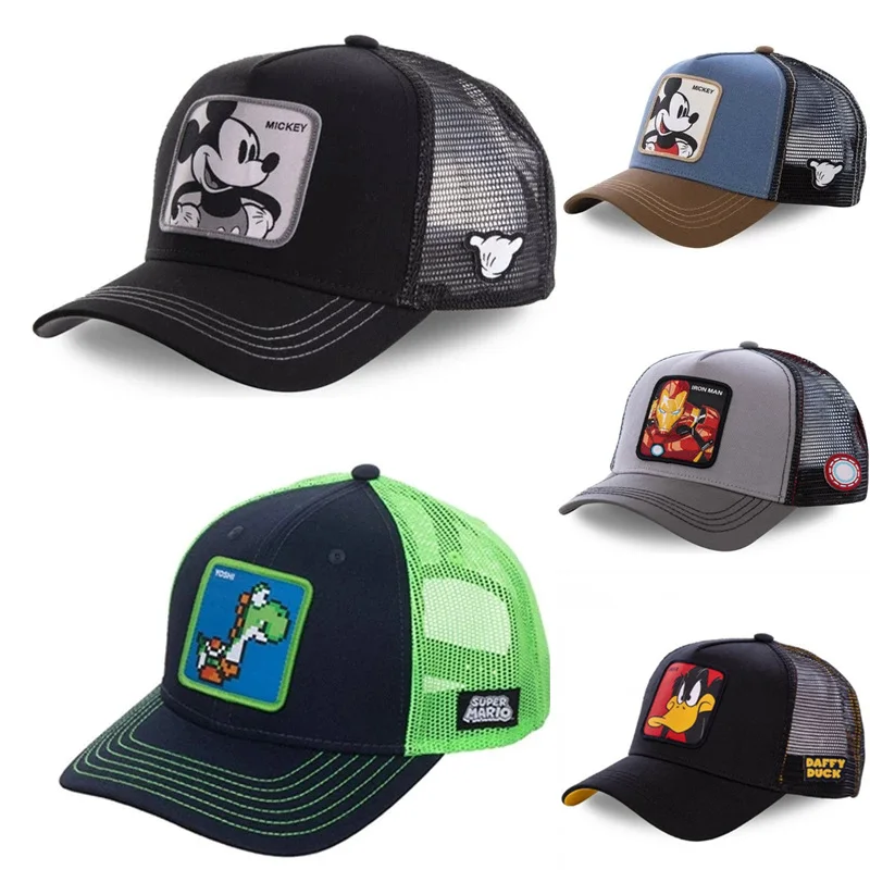 Новая брендовая бейсбольная кепка Super Mario Mickey Majin BUU DONALD Duck Snapback для мужчин женщин