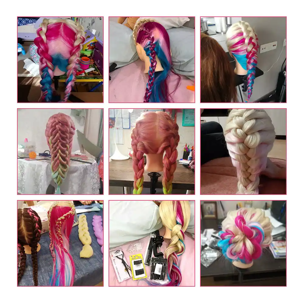 26 Fioletovye Raduzhnye Krasochnye Dlinnye Volosy Golova Manekena Dlya Pricheski Professionalnye Parikmaherskie Kukly Golovy Dlya Praktiki Pleteniya Aliekspress