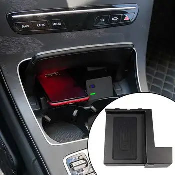

Mobile Phone Replacement Parts Portable 10W Car Wireless Charger Pad High Power Fast Charging Armrest Storage Box Interior Trim