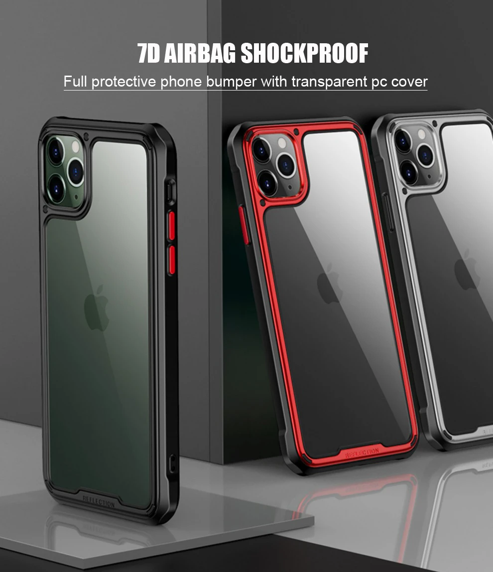 Прозрачный чехол для iPhone 11 Pro Max 11Pro, полностью защитный противоударный чехол на заднюю панель iPhone11 11 11Pro Max простой чехол
