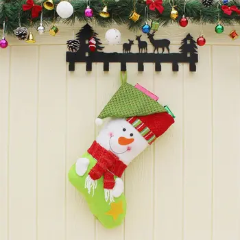 

Christmas Christmas Stocking, Set of 3 Santa, Snowman, Reindeer, Xmas Character 3D Plush with Faux Fur Cuff Christmas and Party