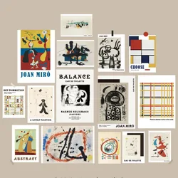 Carte décorative d'art abstrait nordique, 16 feuilles de papier, affiche créative de peinture de renommée mondiale, arrière plan, autocollant mural, accessoires Photo 