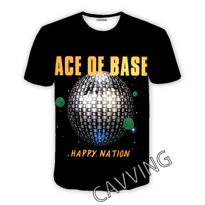 

CAVVING 3D Printed Ace of Base Band Casual T-shirts Hip Hop T Shirts Harajuku Styles Tops Clothing for Men/women