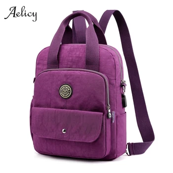 

Aelicy Small Travel Backpack Women Laptop Backpack With USB Charge Woman Multifunction School Shoulder Bags For Teenage Girls