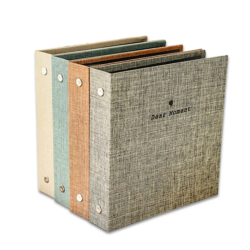 

Large Capacity Cotton Linen DIY Craft 3/5 Inch Scrapbooking Picture Album Wedding Decor Memory Books Anniversary Scrapbook