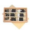 Montessori Kids Black White Checker Beads Board with Wood Box Early Education Preschool Training Learning Math Toys for Children 4
