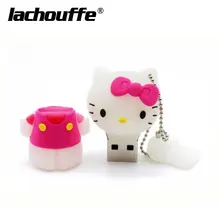 Прекрасный флеш-накопитель hello kitty, самый дешевый, 64 ГБ, 32 ГБ, Usb флеш-накопитель, милый флеш-накопитель, 4 ГБ, 8 ГБ, 16 ГБ, флэш-карты памяти, мультипликационный U диск