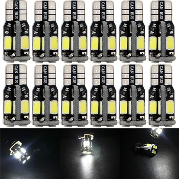 

Super Bright Canbus T10 W5W 194 5630 10 SMD LED Light Car Clearance Door Side Reading License Plate Lights 12V Bulb 360 Degree