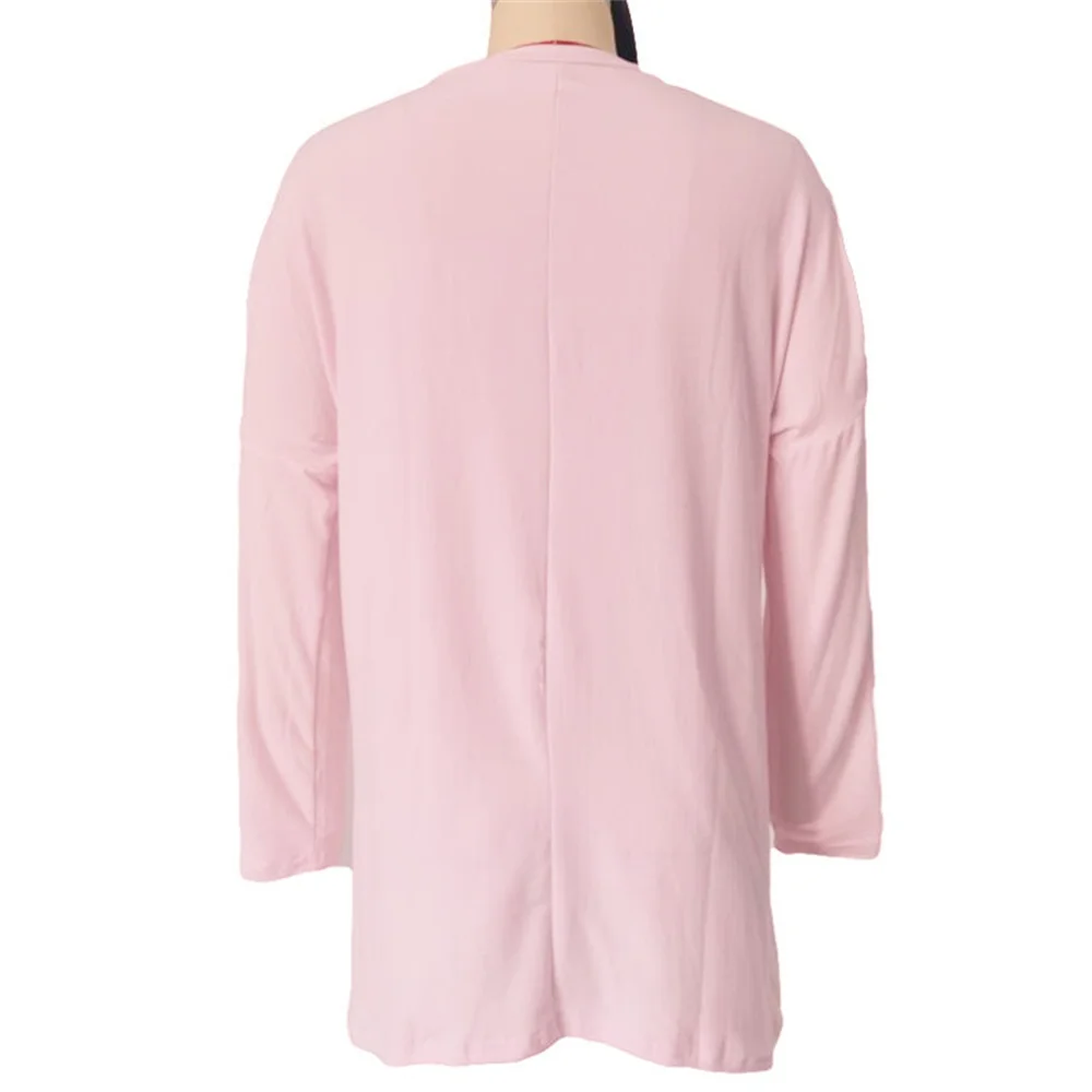Autumn New Women Elk Print Pocket Long Sleeve Loose Casual Splice Pullovers Ladies Fashion Blended O-Neck Hoodies Sweatshirt