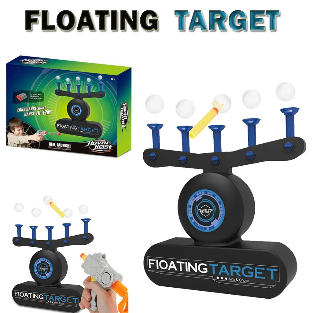 Air Shot Hover Floating Target Game Foam Dart Blaster Shooting Ball Kids Gift DE 