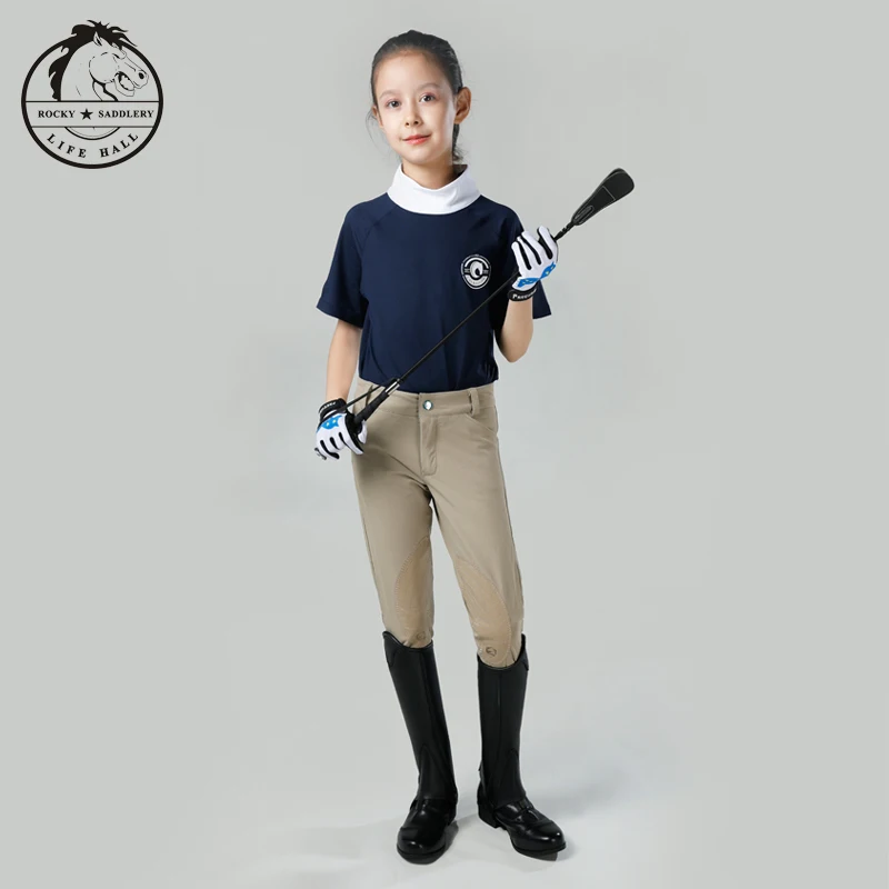 Cavassion children's halfleather breeches Children's professional