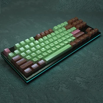 

Matcha Chocolate Color Double Shoot SA Profile ABS Keycaps For Cherry Mx Switch Mechanical Gaming Keyboard 60% 80% 100% Filco