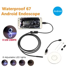 Эндоскоп черный 8 мм мобильные телефоны видео мониторинг в реальном времени фото Ушная ложка бороскоп ручной эндоскоп 8led