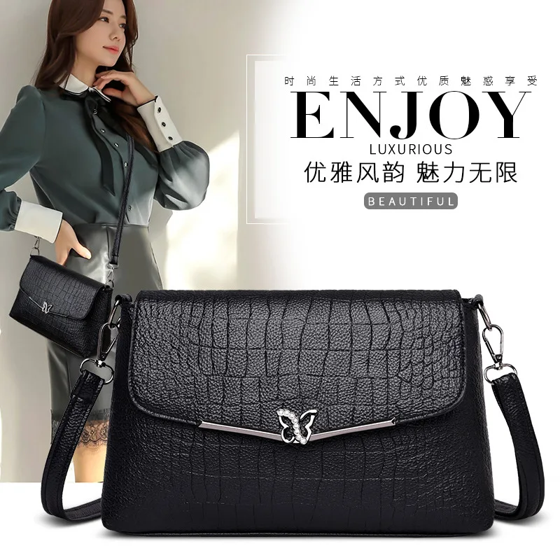 

Glorious Middle-aged Mom Bag Lady 2019 New Style Korean-style Shoulder Bag Soft Leather Elegant Shoulder Trend Backpack
