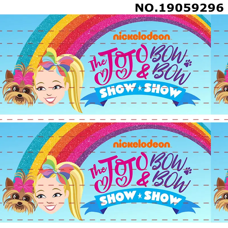 19059296 10 ярдов-разные размеры- Jojo Siwa лук стиль напечатанный Grosgrain ленты DIY аксессуары - Цвет: 19059296