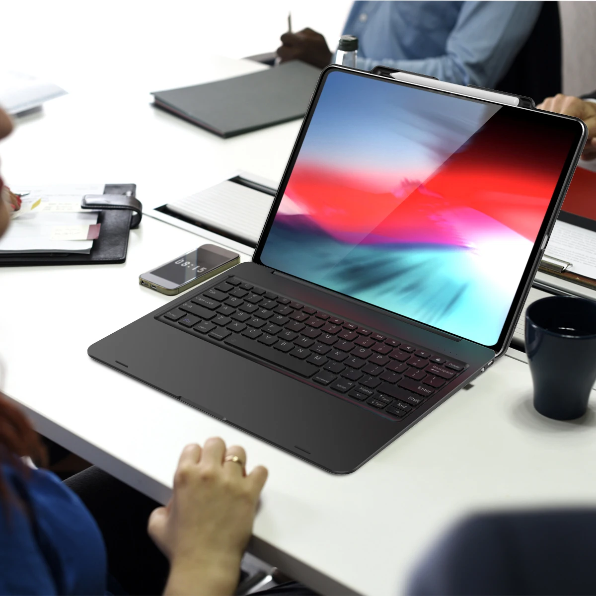 Чехол с клавиатурой США для iPad Pro 12,9, bluetooth-клавиатура, чехол для планшета, набор протекторов с 13 дюймовыми универсальными сумками для планшетов и ноутбуков