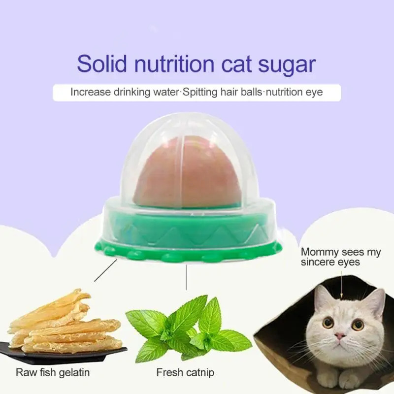 Pet Cat Product Fixed Cat Healthy Nutrition Candy Nip Sugar Solid Cat Nutrition Ball Licking Candy Cats Lovly Snack Catnip Sugar