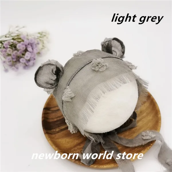 light grey Новорожденный реквизит для фотосъемки шляпа, мультфильм шляпа - Цвет: light grey