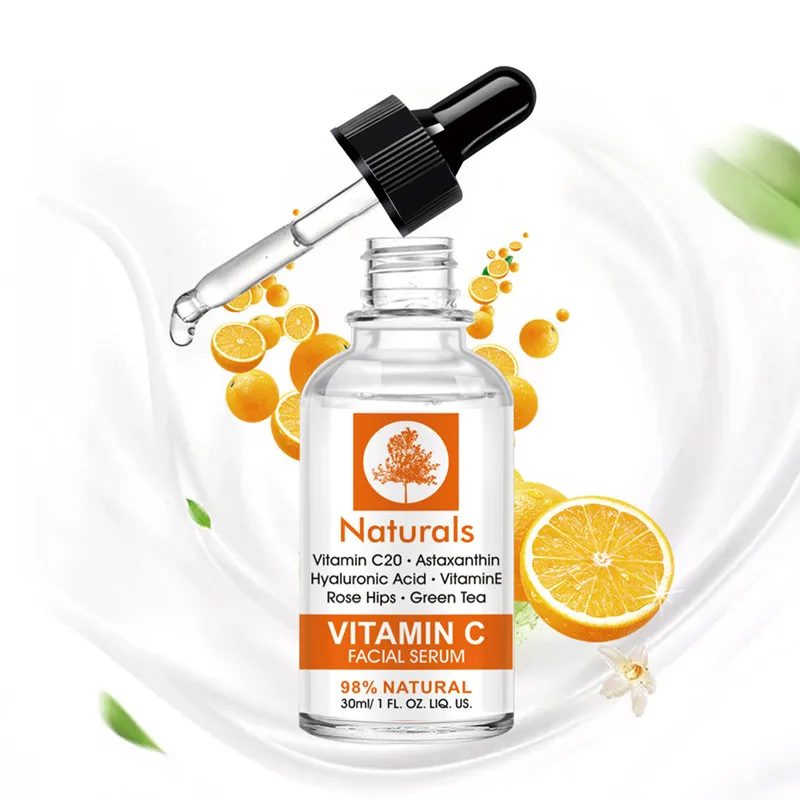 

Vitamin C Face Skin Serum For VC Hyaluronic Acid Whitening Anti Aging Wrinkle ER Brightens Skin Tone Skin CARE Plant stock