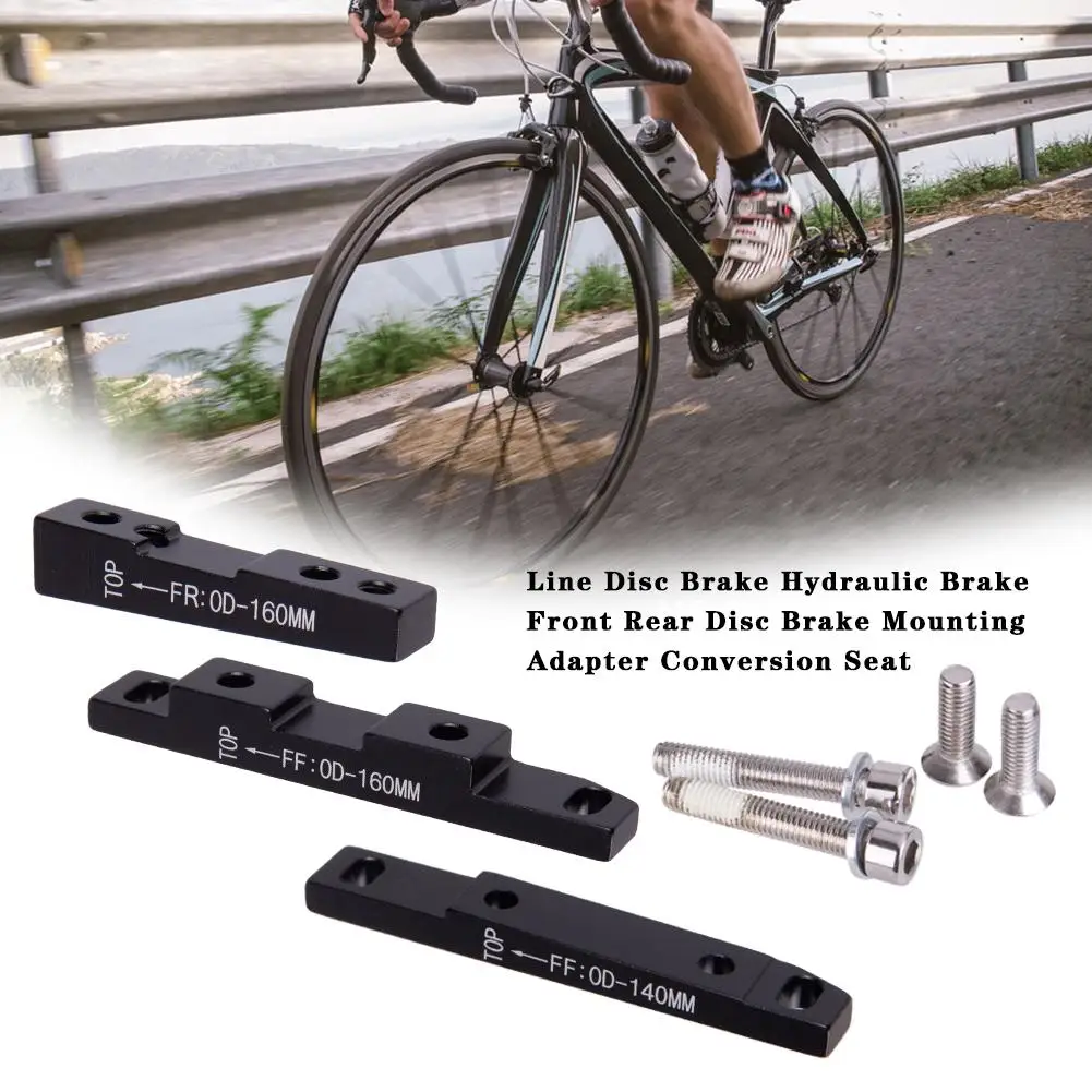 MTB Road Bike Disc Brake Flat Mount Adapter Hydraulic Brake Front Rear Disc Brake Mounting Adapter Conversion Seat For 140m 160m