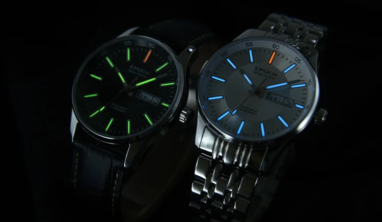 Мужские часы с Тритием, мужские кварцевые наручные часы Epoch, люксовый бренд T25, светящиеся водонепроницаемые наручные часы reloj hombre 6021G