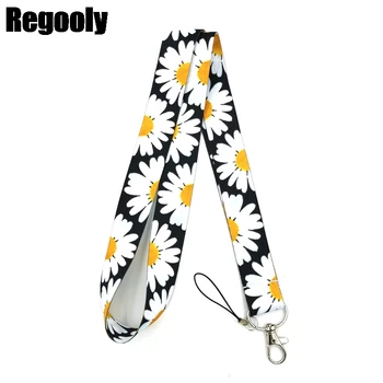 

Daisy Flowers Classical Style Lanyard For keys The 90s Phone Working Badge Holder Neck Straps With Phone Hang Ropes Lanyard