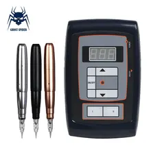 Призрак татуировка с пауком машина набор татуировки комплект с питанием постоянный макияж машина SetTattoo ручка для бровей подводка для глаз