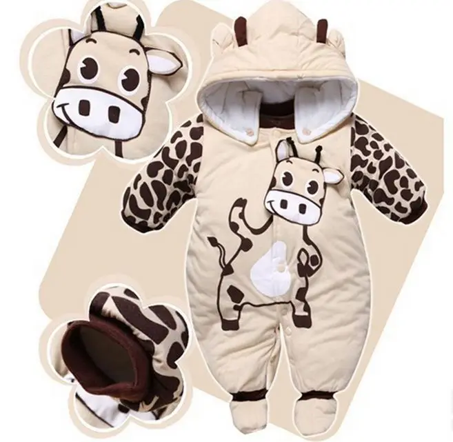 

Winter Baby Boy Girl Rompers Infant Coat Parkas Suit Children Clothing Warm Newborn Kids Clothes Layette Down Jumpsuit Set