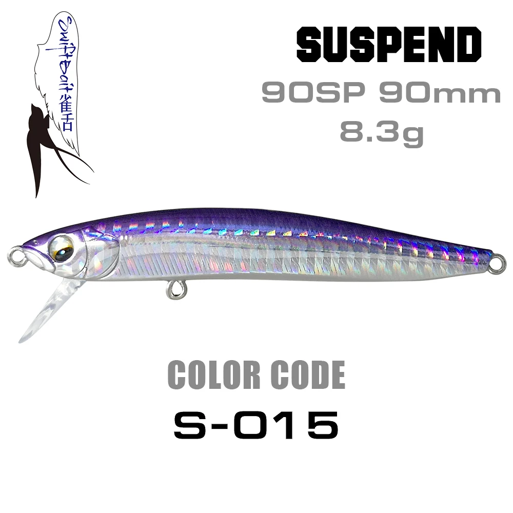 SP015 SFT 90 мм Suspend Stickbait гольян качающаяся губная система воблеры Swiftbait рыболовные приманки для форели, окуня, щуки, морских птиц приманка-карандаш - Цвет: SP015