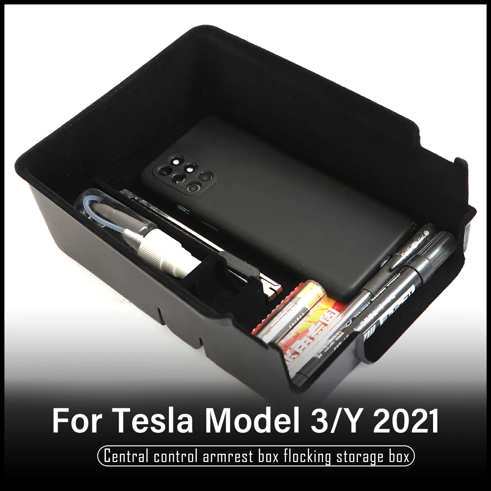 Model3 Car Central Armrest Storage Box For Tesla Model 3 2021 Accessories Car Console Box Glove Organizer Model Three Model Y