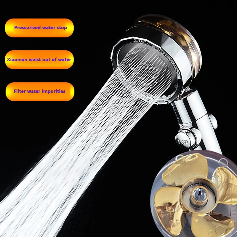 High Pressure Nozzle Water Rainfall Filter Spray Shower Saving Head Silver SO 